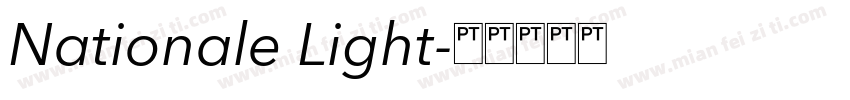 Nationale Light字体转换